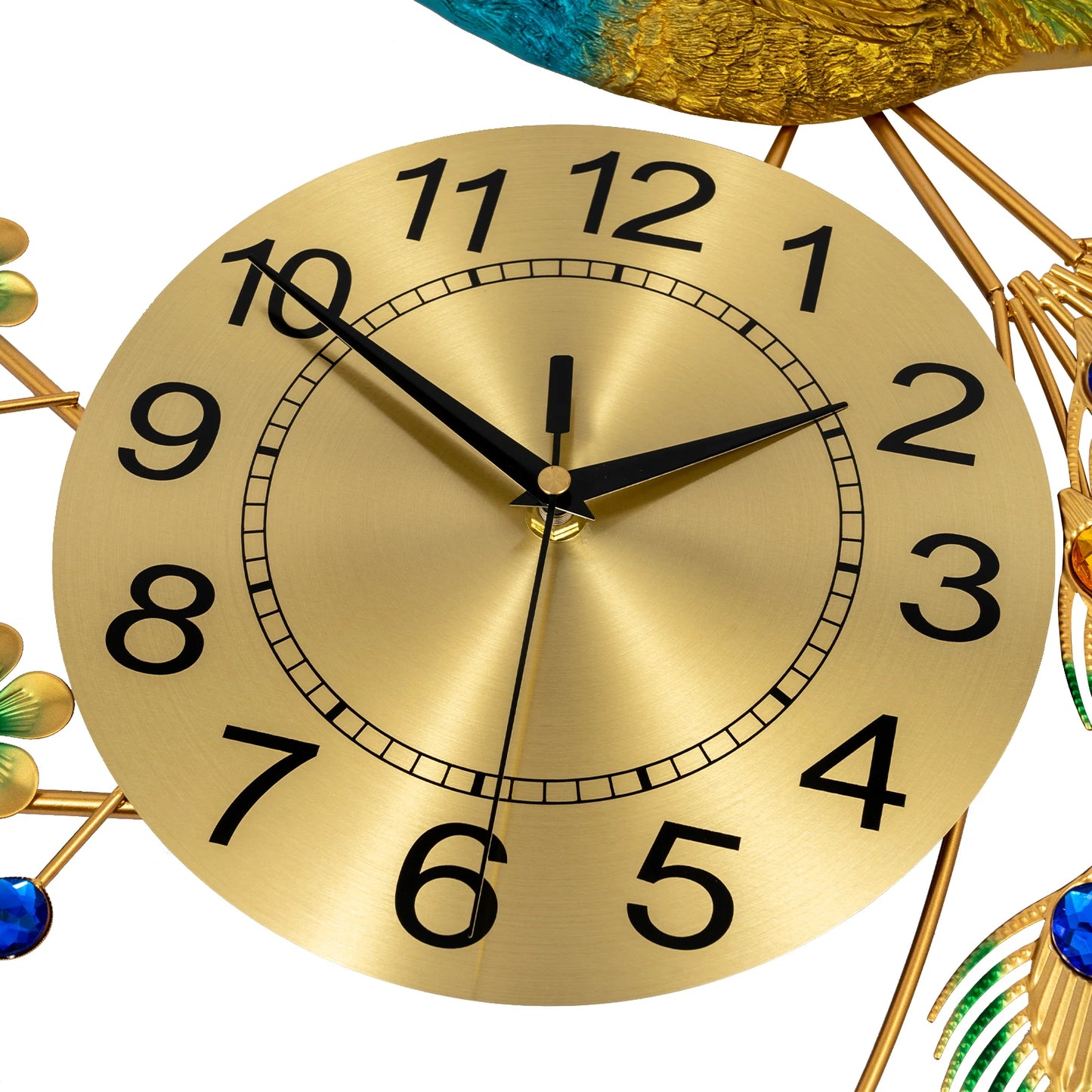 Peacock Wall Clock Digital Acrylic Modern Art For Living Rooms