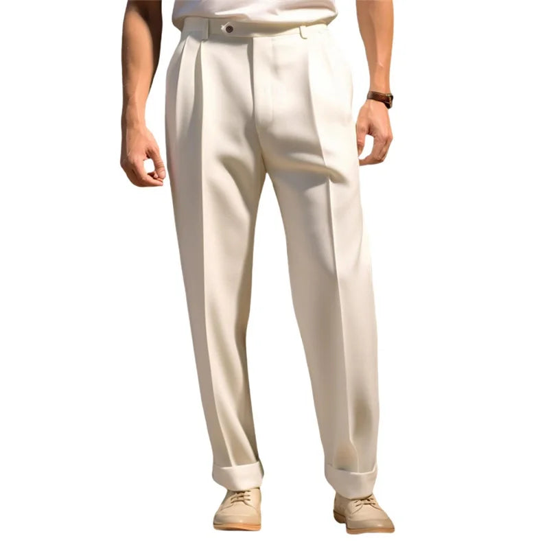 Hirigin Men's Flat Front Dress Pants For Business Casual