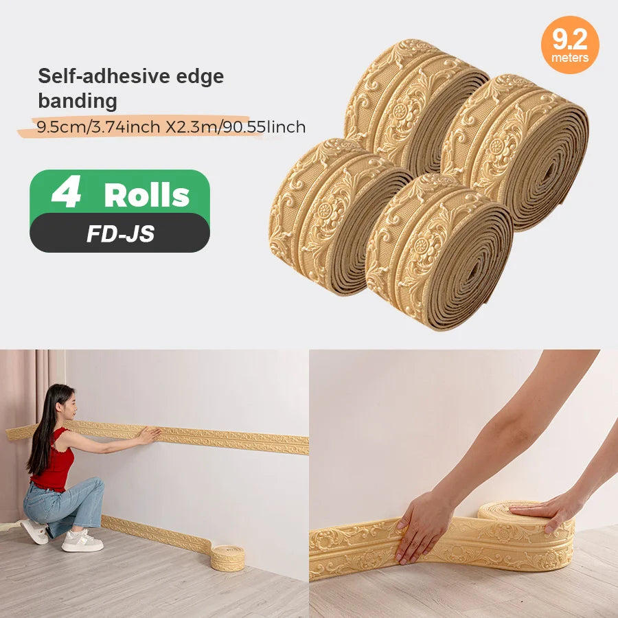4Rolls Sxp Self-Adhesive Edge Banding Strip For Indoor Use