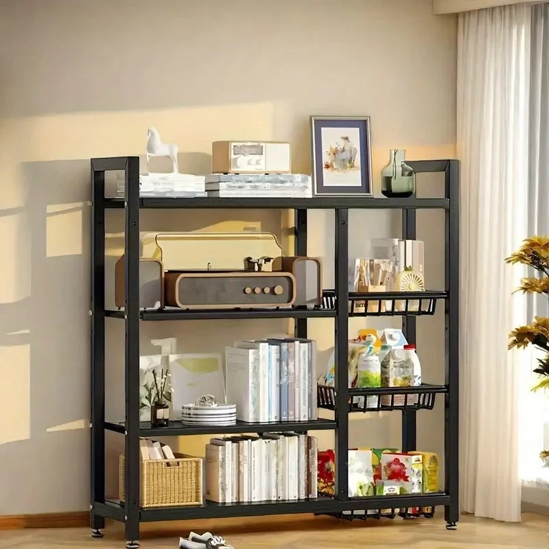 Removable Cabinet Storage Rack 4-Tier Metal Kitchen Organizer