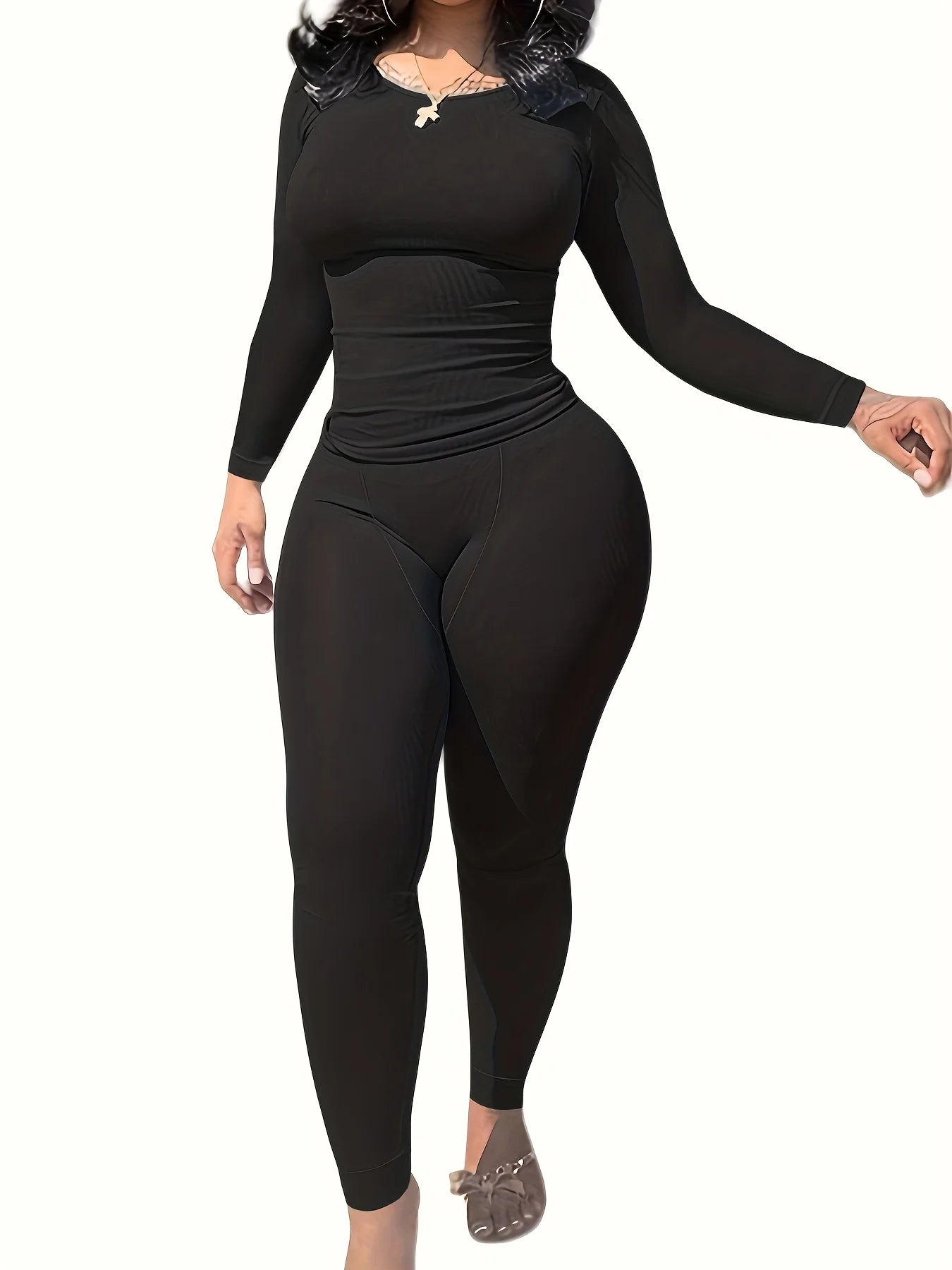 Women Two Piece Exercise Set Breathable Quick Dry Activewear Polyester