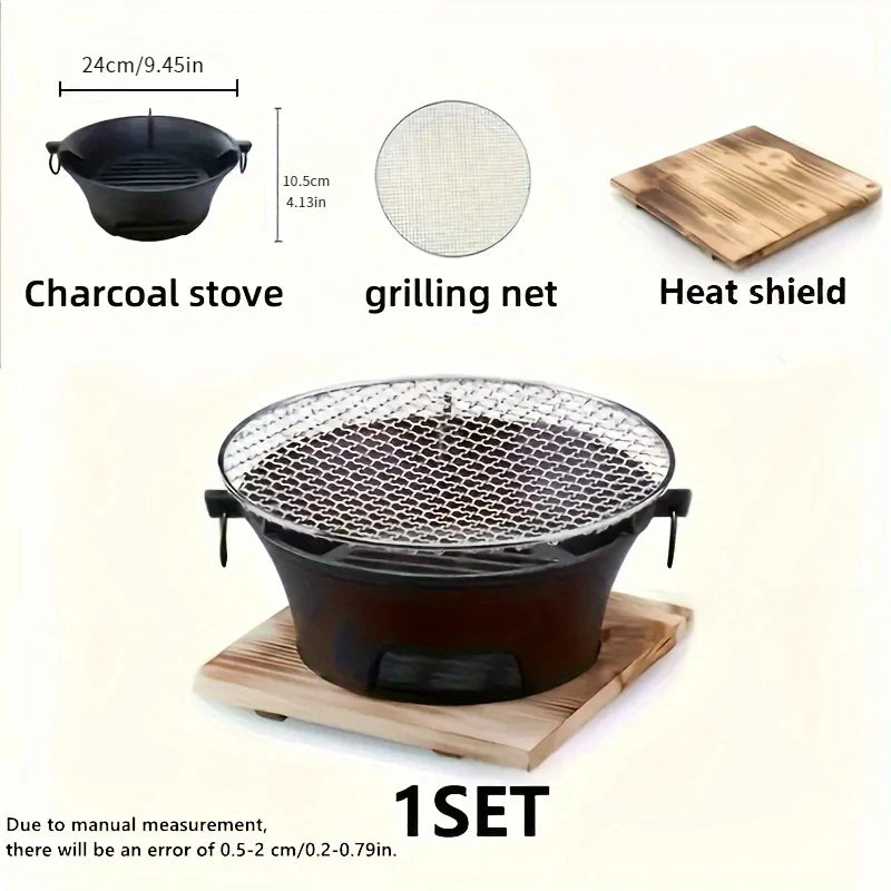KL1 Cast Iron Oven Fireplace Charcoal And Alcohol Stove Outdoors