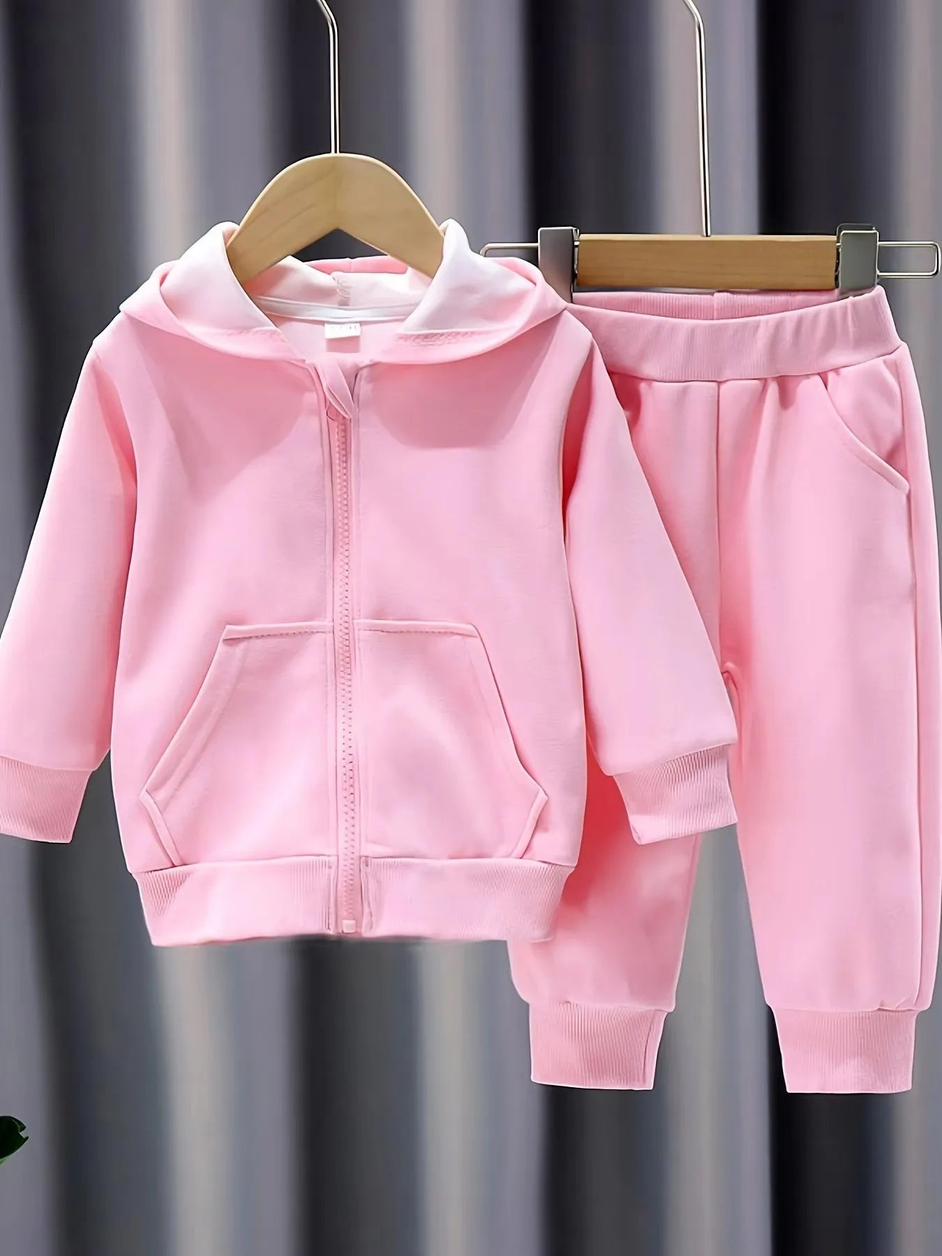 Unisex Baby Hooded Jacket And Pants Set For Spring Autumn