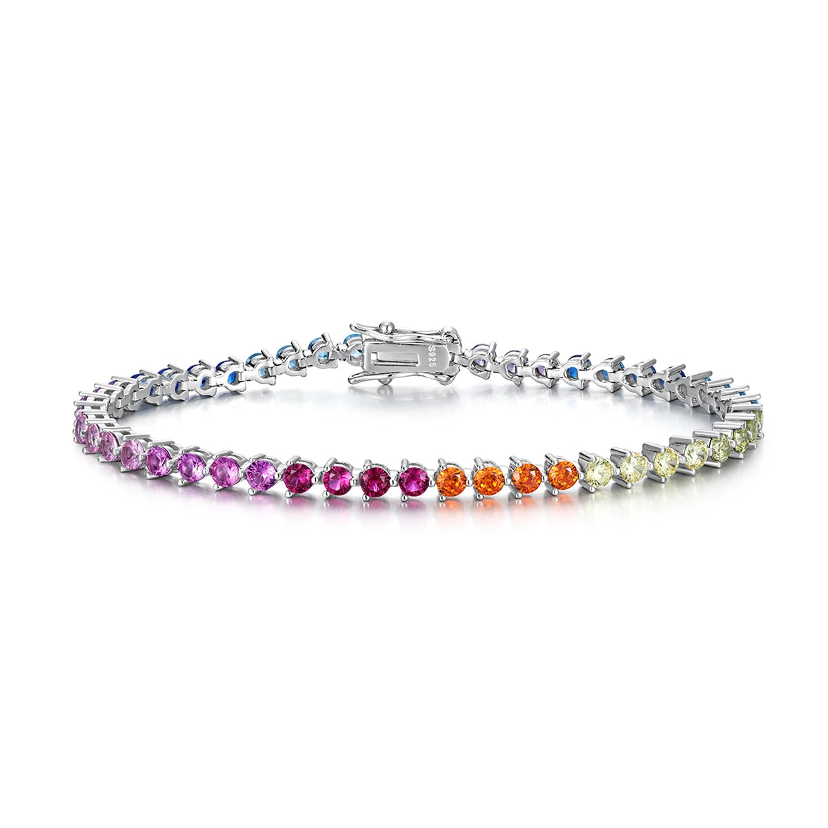 S925 Silver Dopamine Tennis Bracelet 18K Gold Plated Jewelry