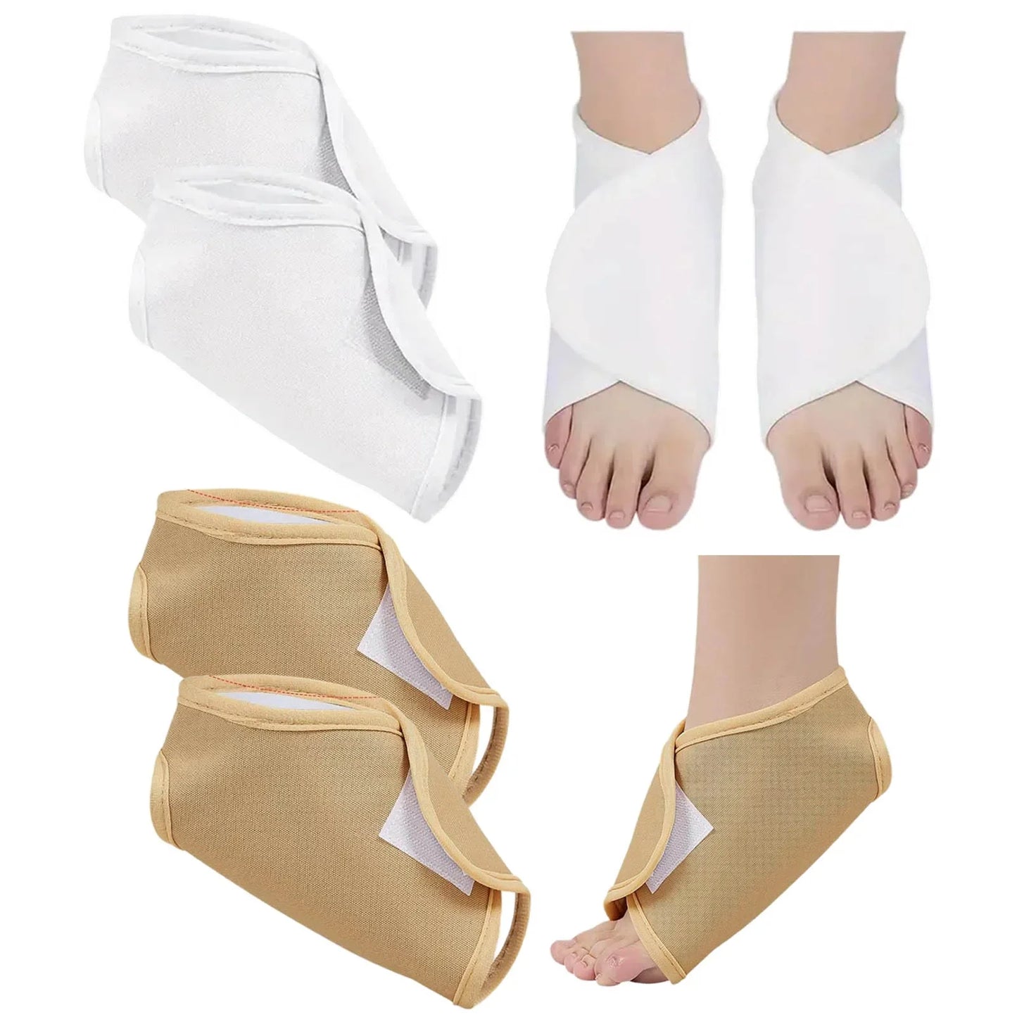 1 Pair Feet Castor Oil Pack Wrap Adjustable Breathable Ankle Wrap Relaxing Your Soles and Relieving Fatigue