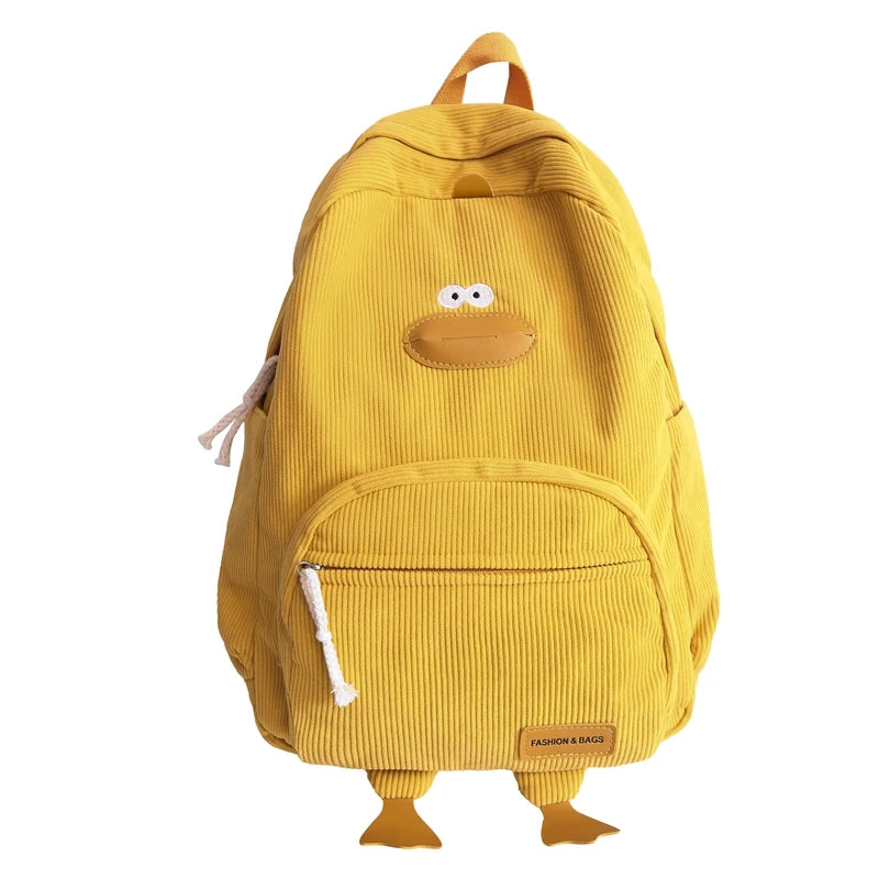 Cartoon Duck Backpack Kawaii Travel Bag Korean Edition For Women And Girls