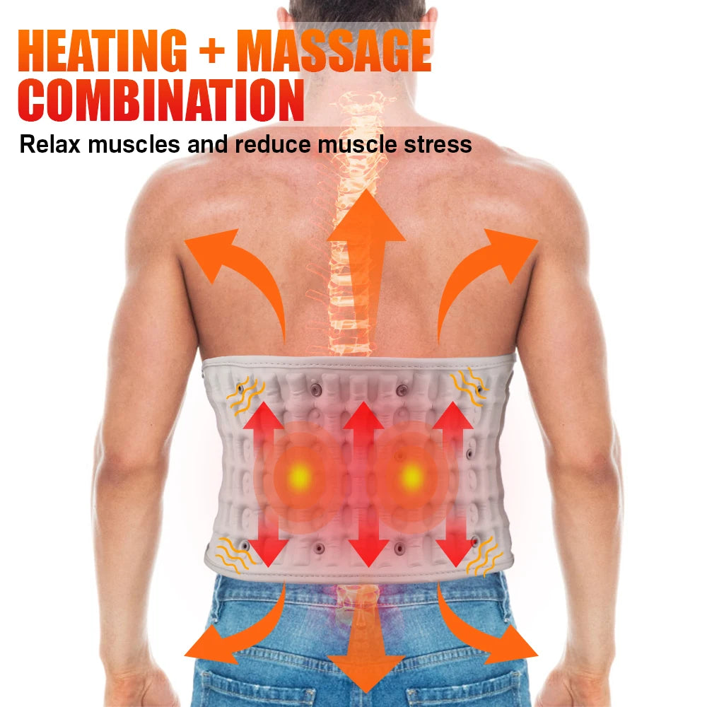 Hailicare Back Heating Support Belt With Airbag Heating Waist Brace