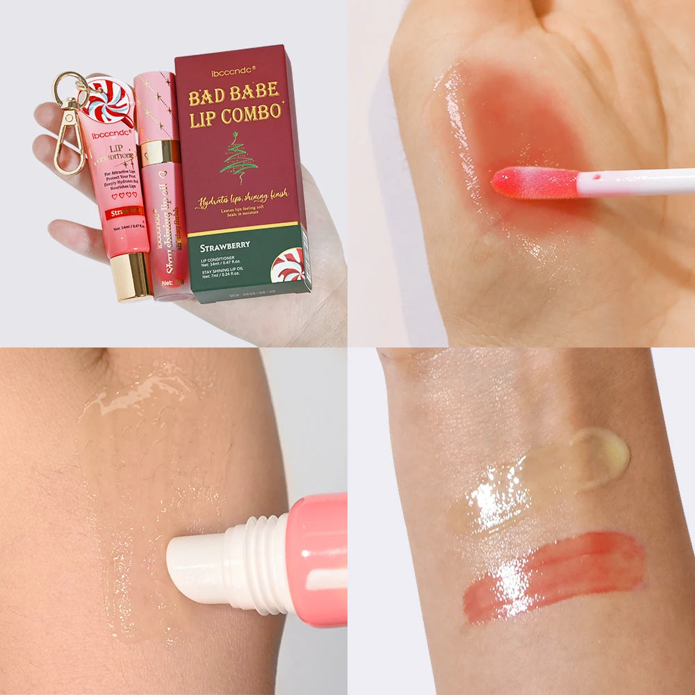 Lakerain Christmas Lip Oil And Lip Balm Set For Women