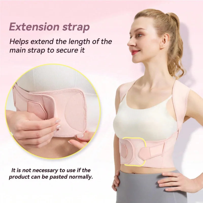 Adjustable Back Posture Corrector Belt Breathable Upper Back Support Brace Clavicle Spine Straightener Shoulder Hunchback Correction for Men Women