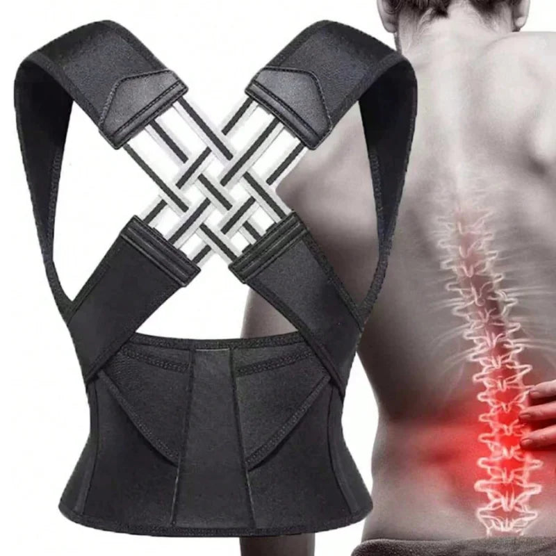 Adjustable Back Posture Corrector Belt Breathable Upper Back Support Brace Clavicle Spine Straightener Shoulder Hunchback Correction for Men Women