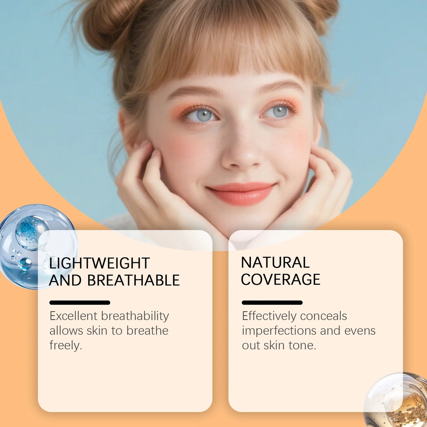 Face Moisturizing Air Cushion Cream Deep Hydrating High Concealer Lasting Makeup Sweatproof Non-greasy Concealer Cushion Cream