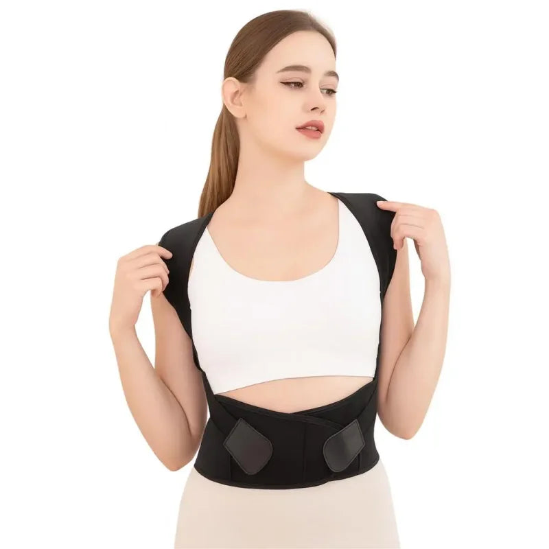 Adjustable Back Posture Corrector Belt Breathable Upper Back Support Brace Clavicle Spine Straightener Shoulder Hunchback Correction for Men Women