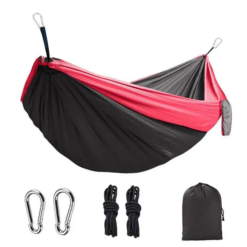 Ultralight Portable Hammock With Steel Clips And Tree Straps