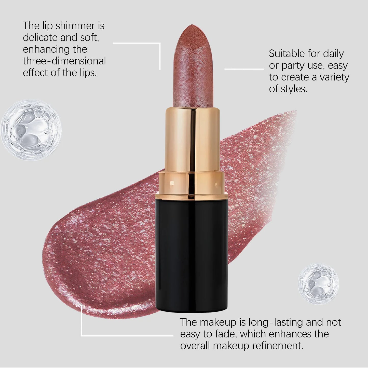 4g Multi Color Lip Stick Easy Coloring Lasting Enhance Gloss Booster Smoothing Plumpinp Hydrating Non-sticky Shiny Lip Gloss