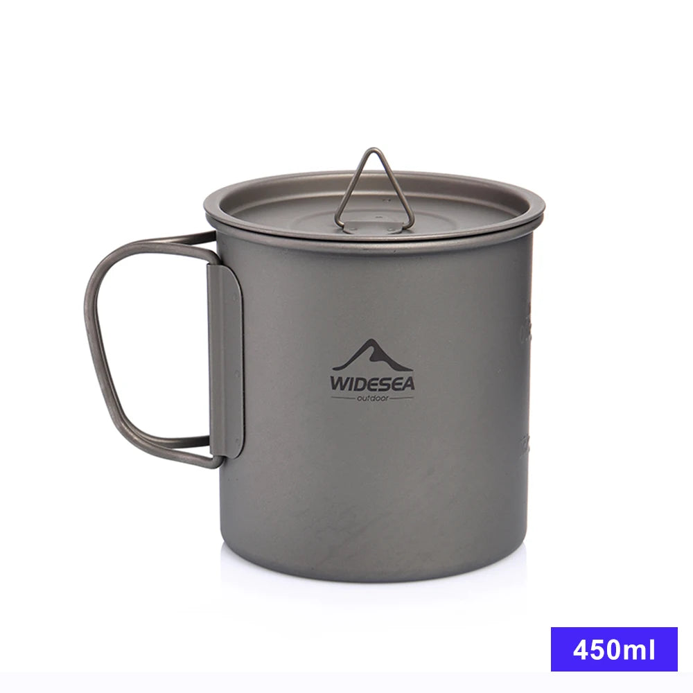 Widesea Classic Titanium Camping Mug For Outdoor Travel And Hiking