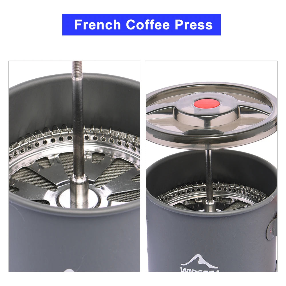 Widesea Camping Coffee Pot French Press Aluminum Alloy