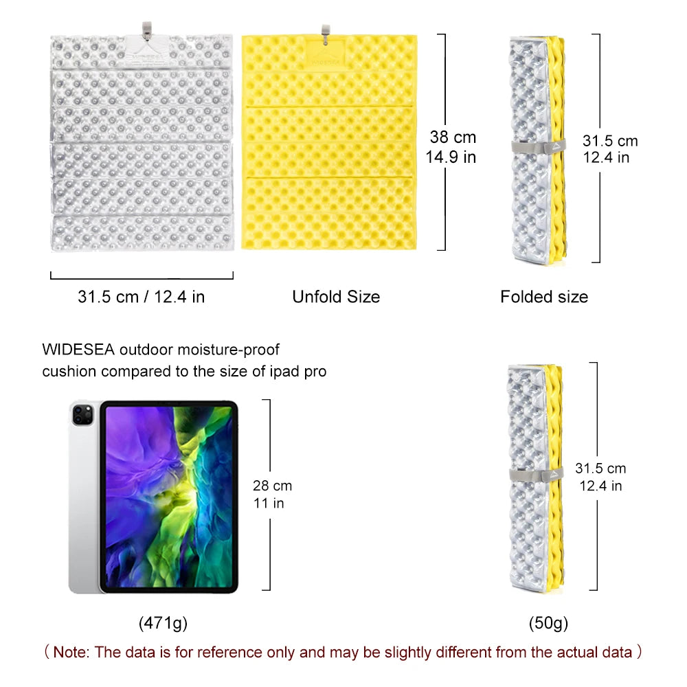 Widesea Outdoor Foldable Mat Seat Ultralight Camping Pad