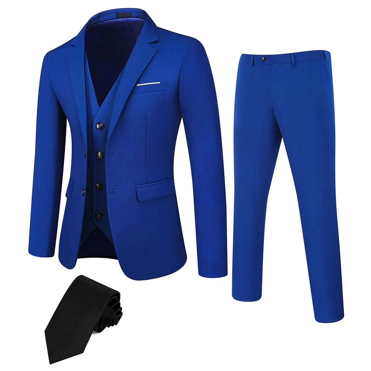 TweedLad Mens Business Suit Set For Groomsmen Regular Fit Lapel