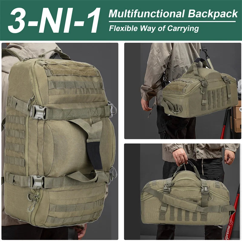 LQARMY MOLLE Tactical Backpack for Hiking and Camping
