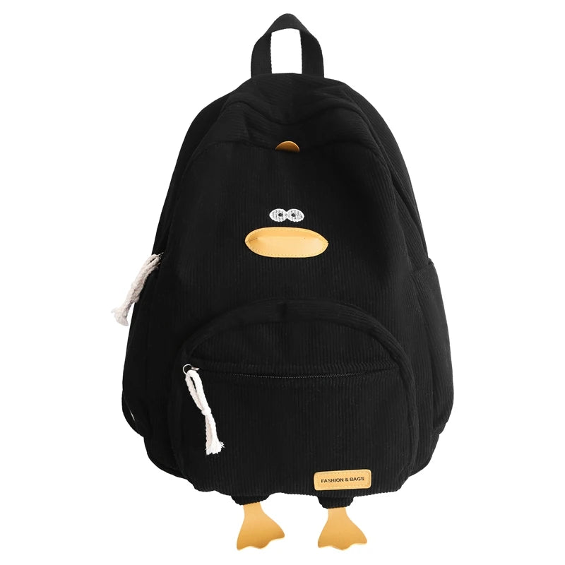Cartoon Duck Backpack Kawaii Travel Bag Korean Edition For Women And Girls