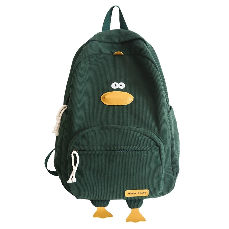 Cartoon Duck Backpack Kawaii Travel Bag Korean Edition For Women And Girls