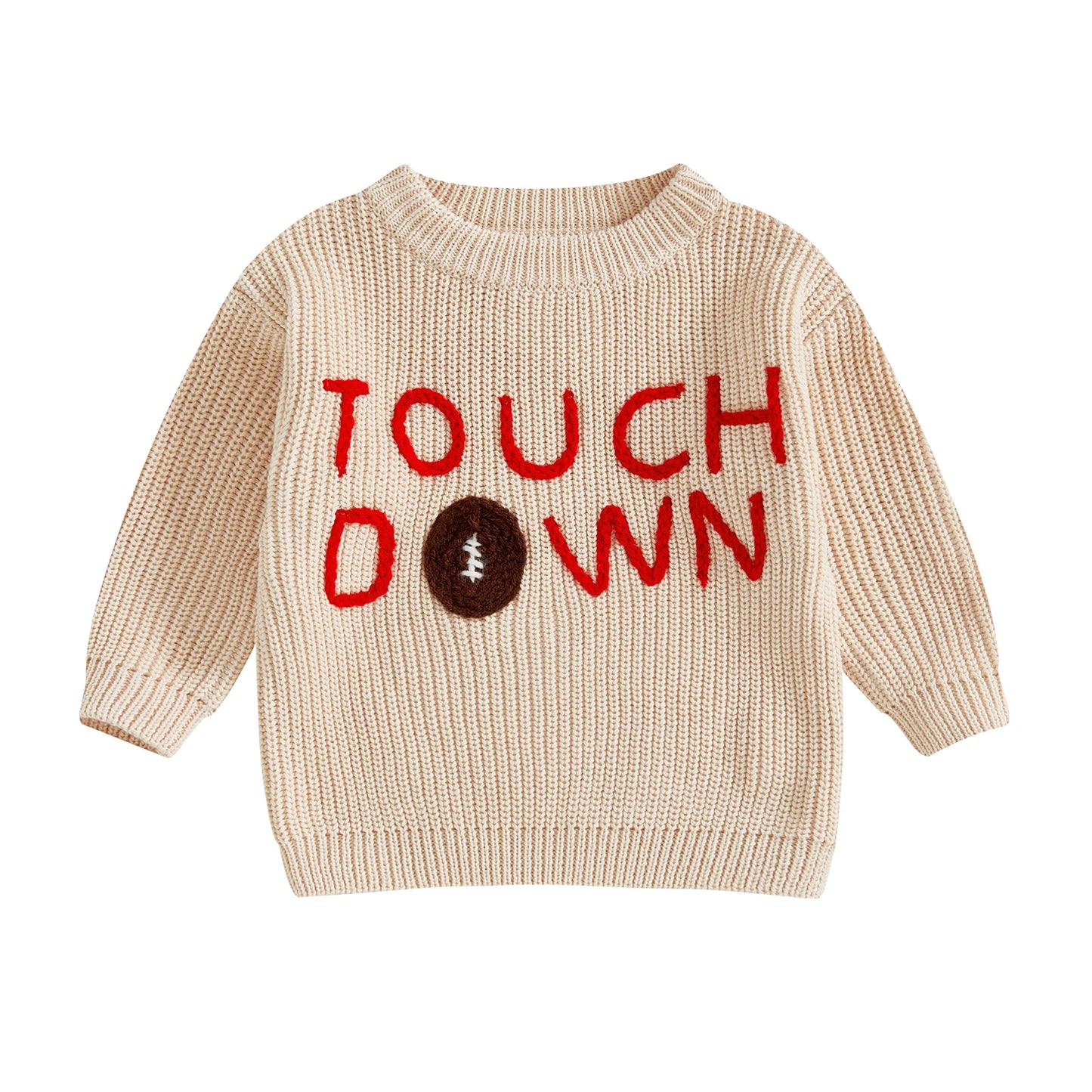 Children s Pullover Cozy Knit Crew Neck Sweater with Alphabet Design Stylish Winter Apparel for Boys and Girls