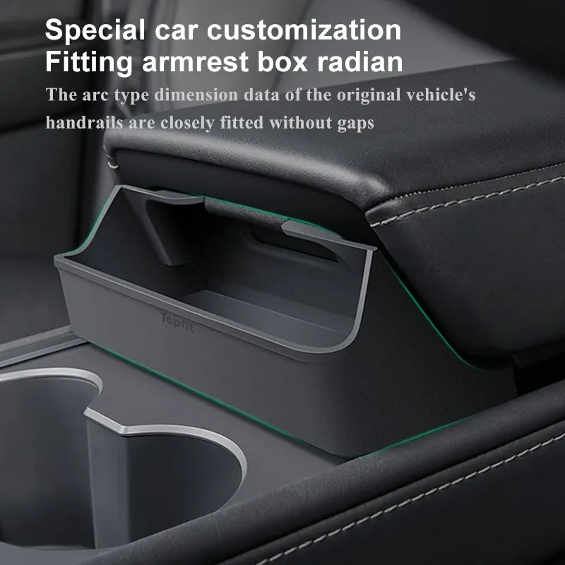 For Tesla Model 3 Model Y Accessories 2023 Central Control Armrest Box Phone Pocket Car Glasses Case Storage Tray Auto Parts