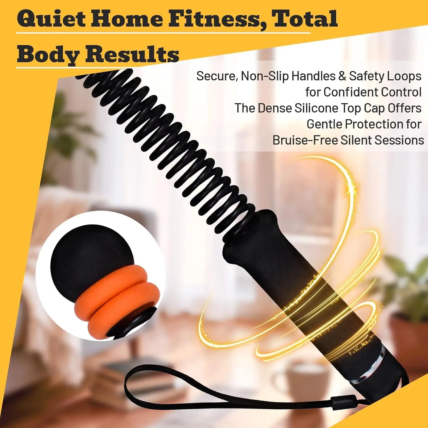 Ropeless Battle Rope With Adjustable Weights For Home Gym