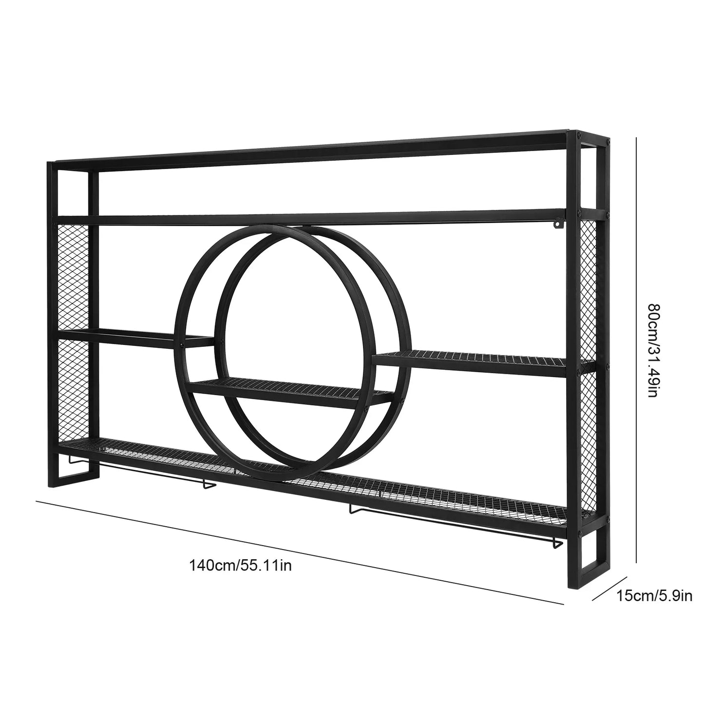 APWIKOGER Wine Storage Rack With LED Light Bar Display Shelf