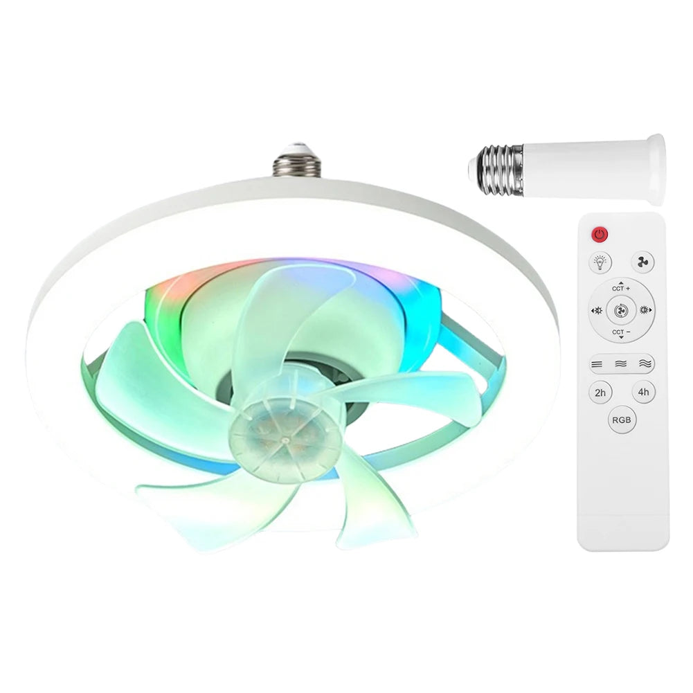 Alloet Modern Ceiling Fan With LED Light Remote Control
