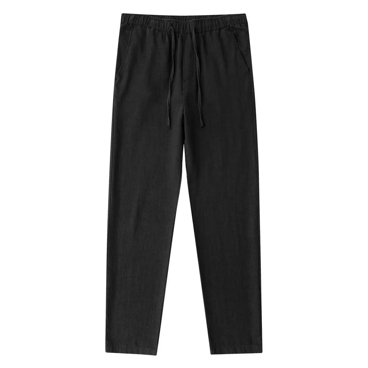 Nevettle Casual Cotton Linen Chino Pants Men Wide Leg