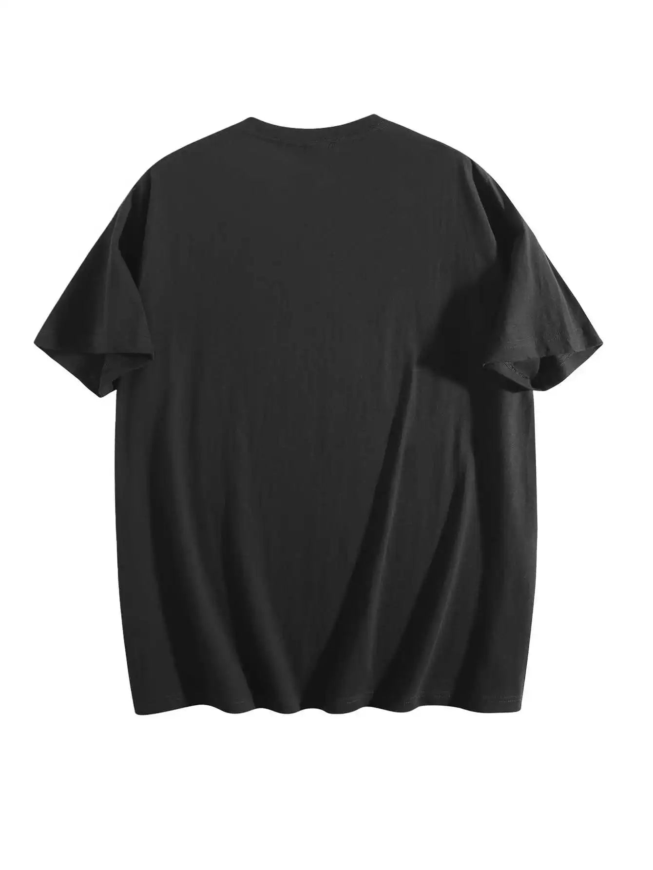 Men's One Hundred Percent Cotton Oversize Crewneck T Shirt Breathable