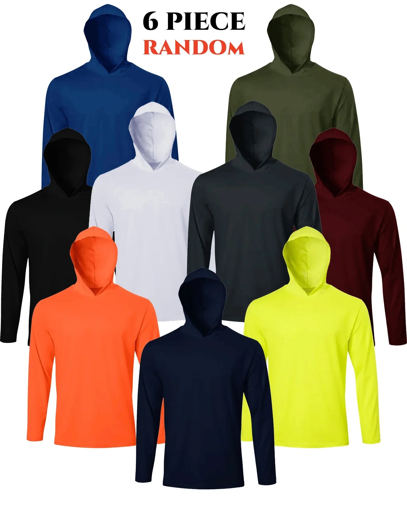 Men's Quick Dry Hooded Long Sleeve Polyester Tee Shirt