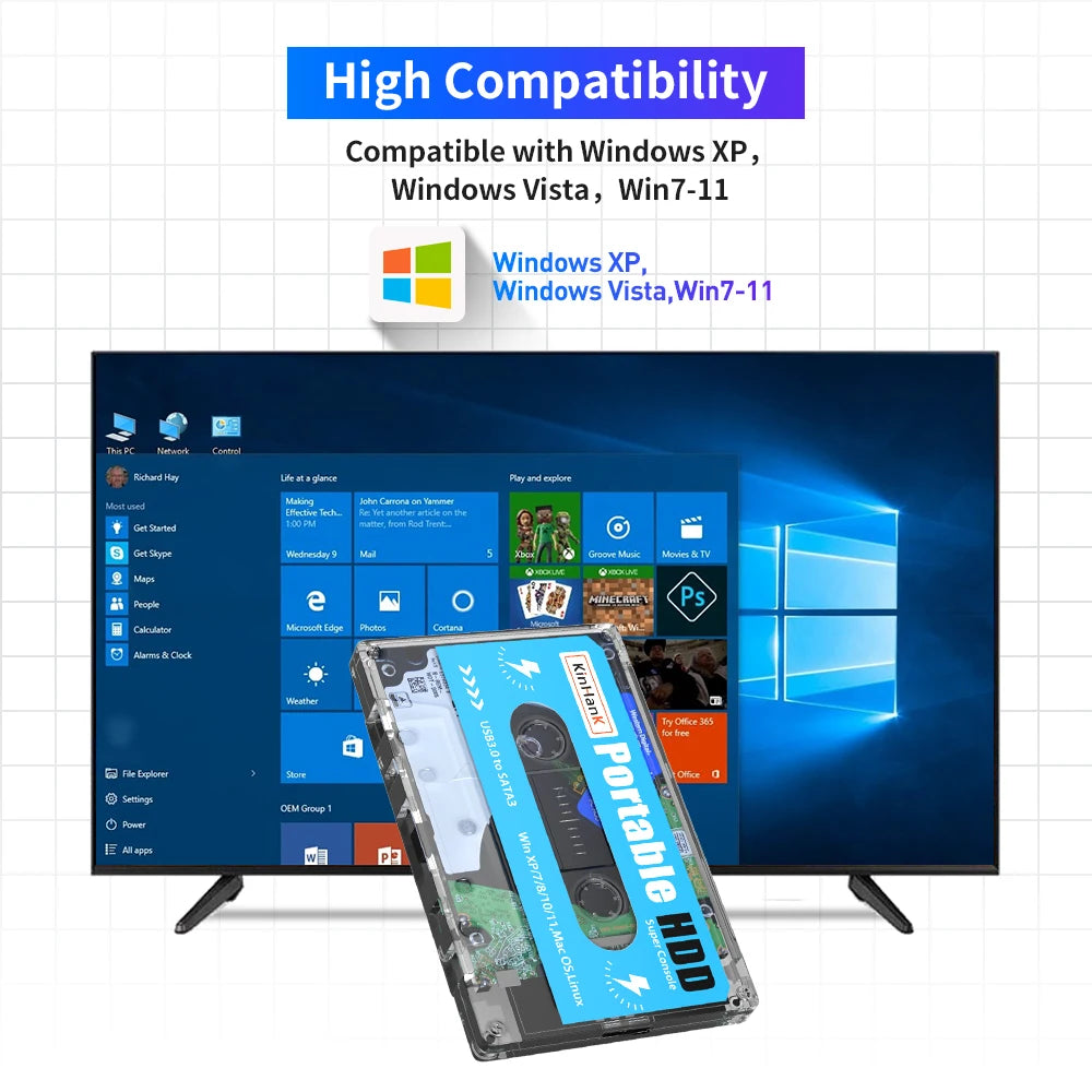 KINHANK Gaming HDD With 100000 Games And Batocera OS
