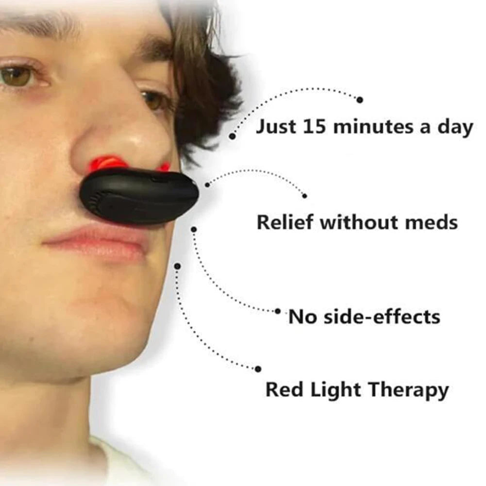 Cordless Red Light Nasal Therapy Device for Rhinitis Relief