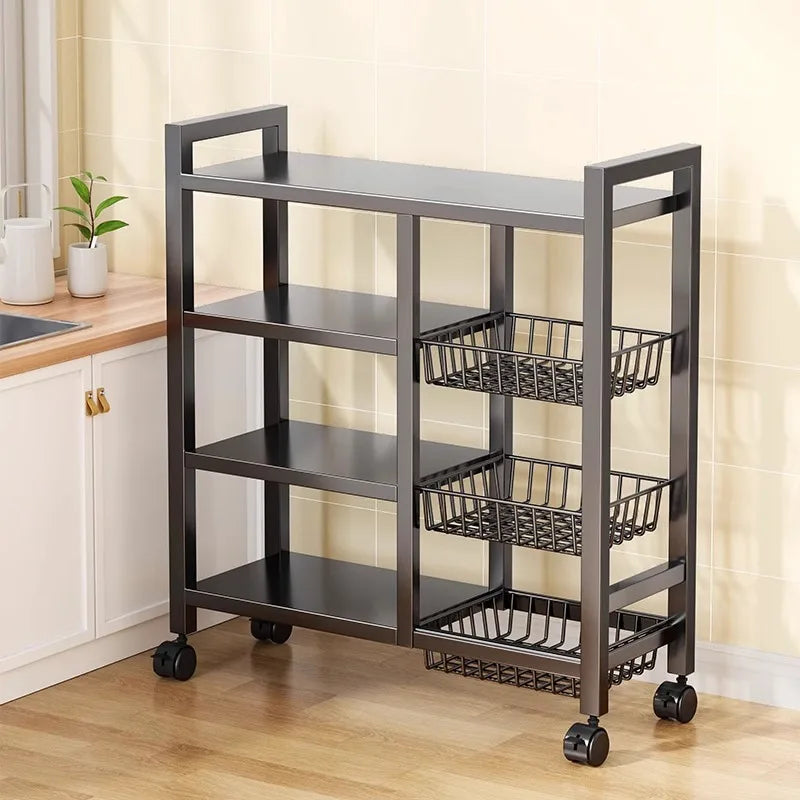 Removable Cabinet Storage Rack 4-Tier Metal Kitchen Organizer