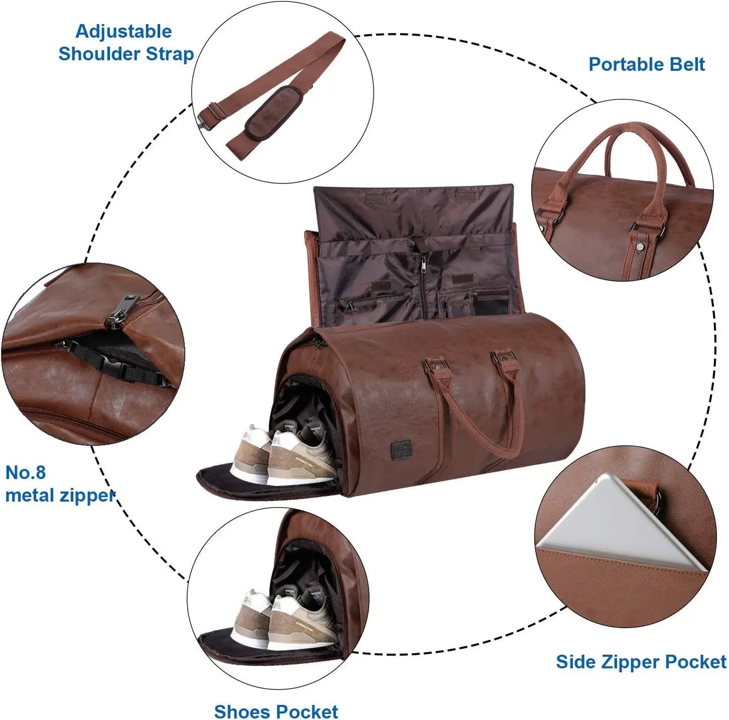 XMSJ Seyfocnia 2 In 1 Convertible Travel Garment Bag