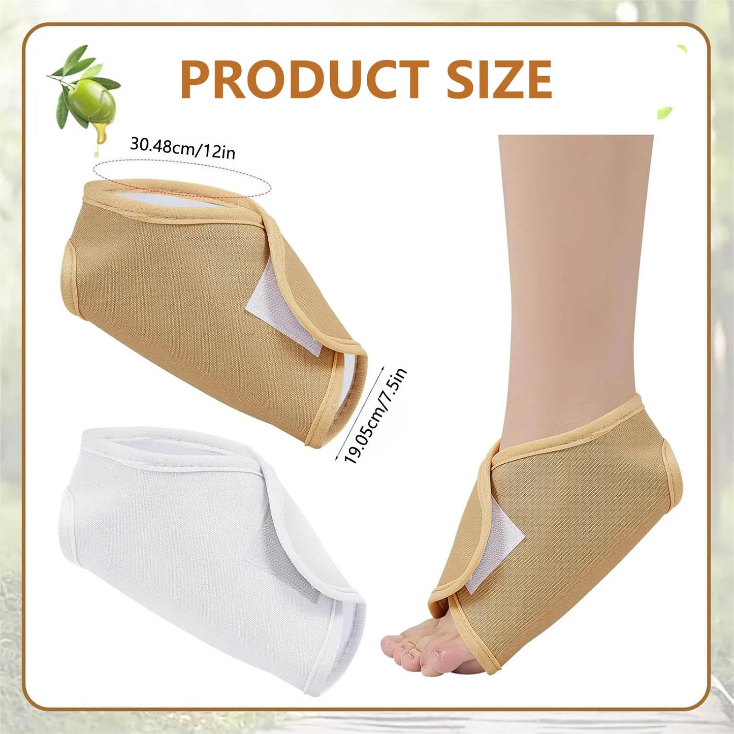 1 Pair Feet Castor Oil Pack Wrap Adjustable Breathable Ankle Wrap Relaxing Your Soles and Relieving Fatigue