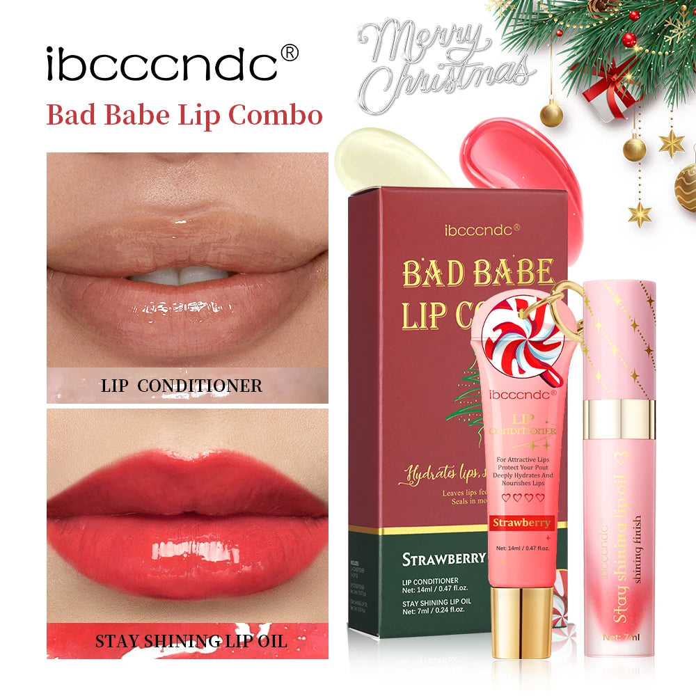 Lakerain Christmas Lip Oil And Lip Balm Set For Women