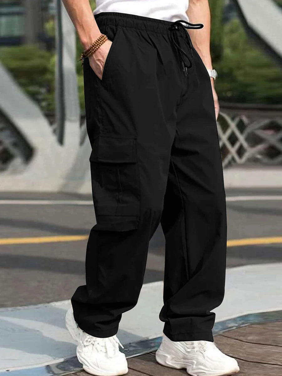 Hirigin Men's Loose Cargo Pants With Pockets