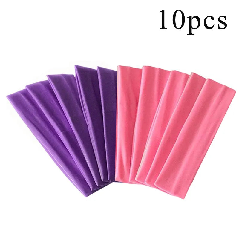 Elastic Hair Bands for Women Solid Color Set of 10 Hair Accessories