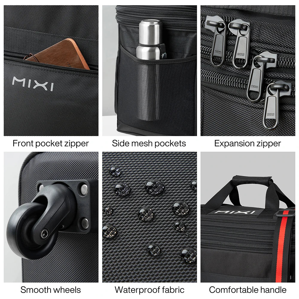 Mixi Foldable Travel Bag With Wheels Expandable Duffel