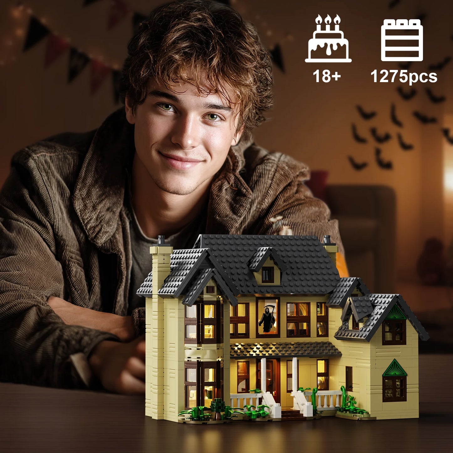 Horror House Building Set Haunted House Model For Halloween Decor