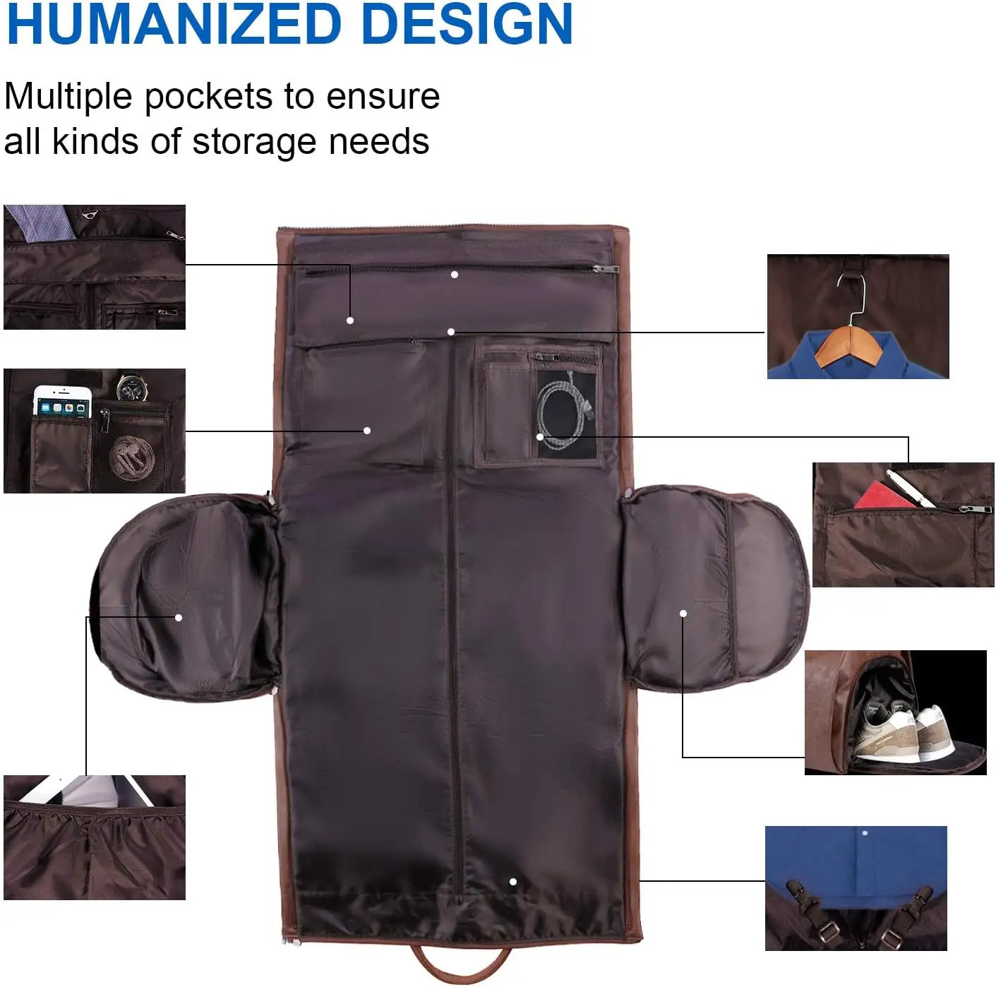 XMSJ Seyfocnia 2 In 1 Convertible Travel Garment Bag