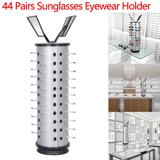 MOJOYCE Rotating Eyewear Display Rack For Sunglasses Carousel 44 Pairs