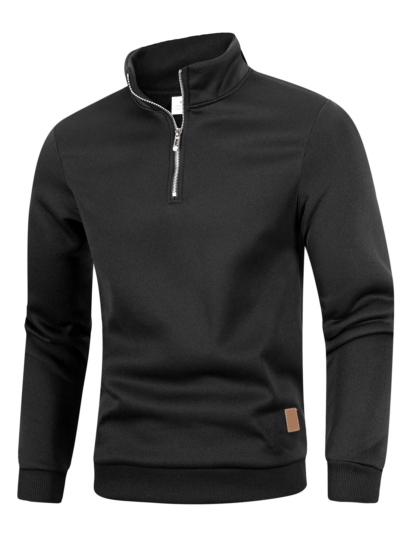 RealXizi Autumn Mens Zipper Pullover Turtleneck Sweater