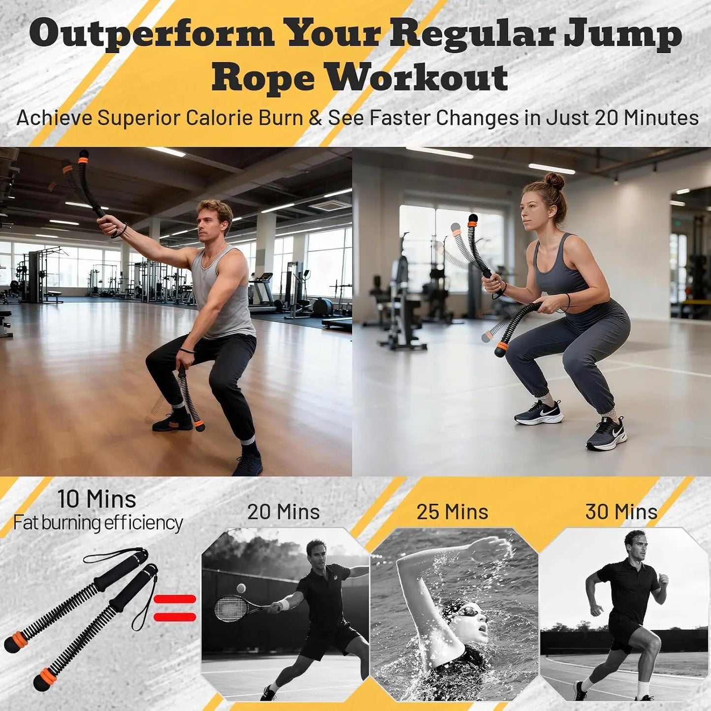 Ropeless Battle Rope With Adjustable Weights For Home Gym