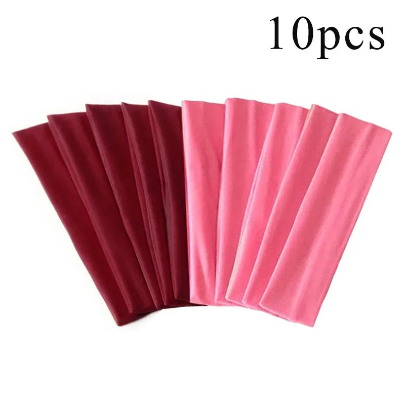 Elastic Hair Bands for Women Solid Color Set of 10 Hair Accessories