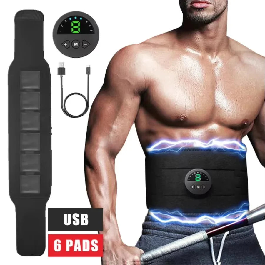 Jitesy EMS Abdominal Muscle Trainer With 6 Modes USB Rechargeable