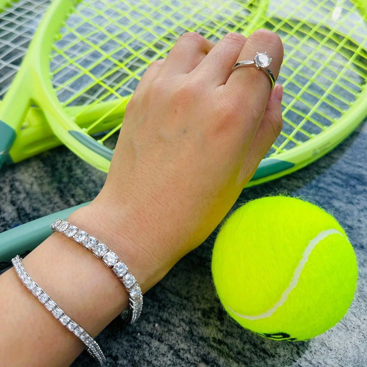 S925 Sterling Silver Moissanite Tennis Bracelet Hypoallergenic